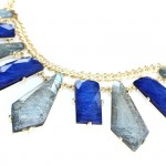 Koi Silver Cobalt Geo Agate Stone Necklace